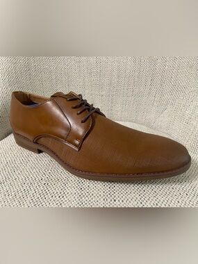 NWT- Apt. 9 Men's Cognac Leather Derby Oxfords